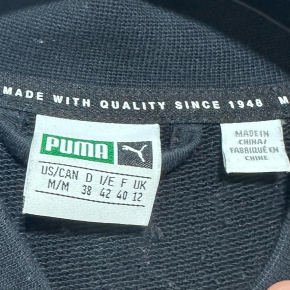 Puma T7 Unisex Black White Full Zip Track Jacket Size Medium - Picture 8 of 11